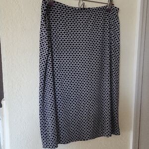 New York & Company Black and White Maxi Skirt